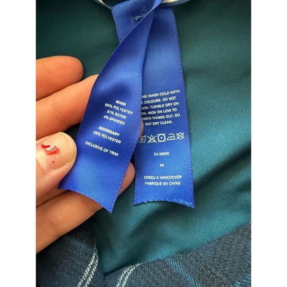 Kit & Ace Shirt Mens Size Small Blue Plaid Flannel Long Sleeve Windowpane - Picture 3 of 3